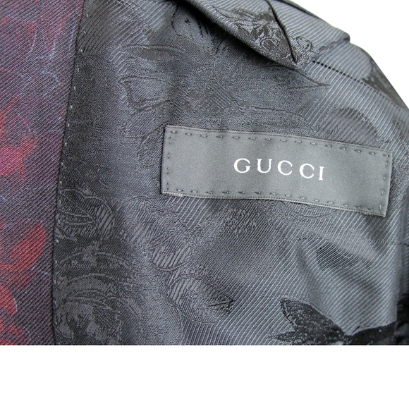 Gucci Men's Multi-Color Runway Sketch-Printed Flannel Dandy Jacket 296845 (G 50R - Picture 11 of 12